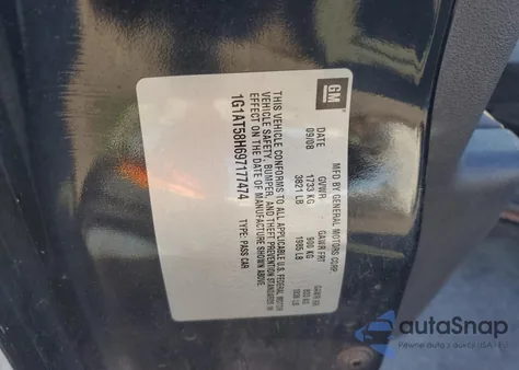 2009 Chevrolet Cobalt Lt из США, поврежденный, VIN 1G1AT58H697177474